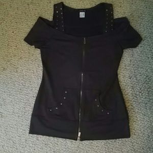 Sexy cold shoulder sweatshirt